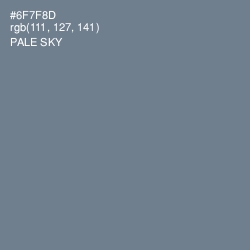 #6F7F8D - Pale Sky Color Image
